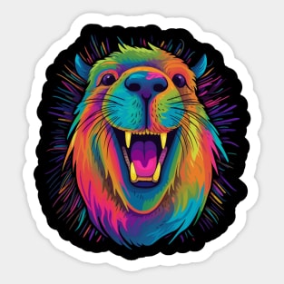 Capybara Smiling Sticker